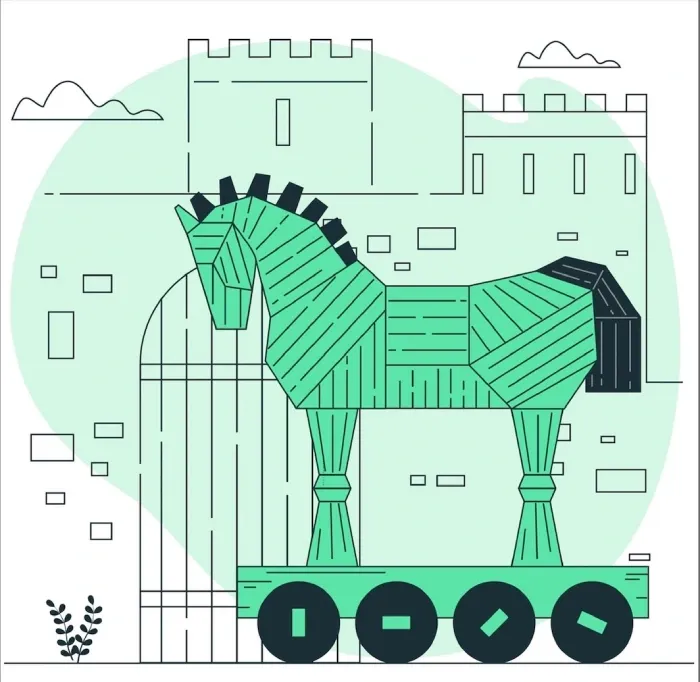 trojan horse illustration calul troian, ilustratie teambuilding agile